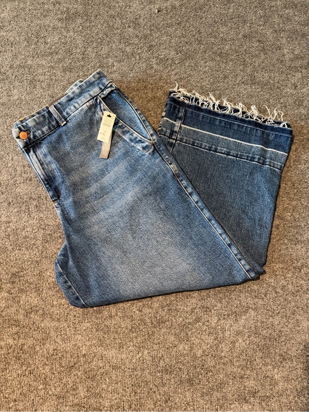 Talbots Light Blue Bootcut Jeans with Frayed Hem